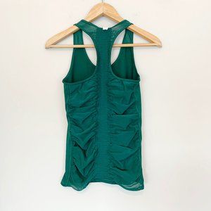 XS - Athleta Unique Green Mesh Stretch Tank